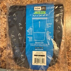 Javasok Mystical Meows Cold Cup Sleeve - Black